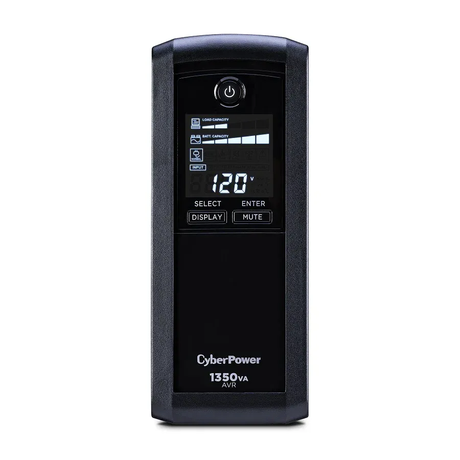 Galería 2 de NO BREAK CYBERPOWER CP1350AVRLCD 1350 VA - 815 WATTS, INTERACTIVO, TORRE, 10 NEMA 5-15R, 5 RESPALDO Y 5 SUPRESIN, 3 AÑOS DE GARANTA, INCLUYENDO BATERA.