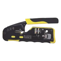 Vista 2 de Ponchadora/Pelacables/Cortacables con Matraca para Conectores Pass-Thru RJ45 y Conectores Estándar RJ11/RJ12.