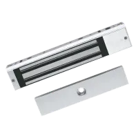 Vista 1 de Chapa Magnética de 617 Lbs (280 Kg) / Montaje en Puerta Normal o de Vidrio / Certificado CE /  Uso en Interior / Indicador LED / Magnetismo Anti-residual