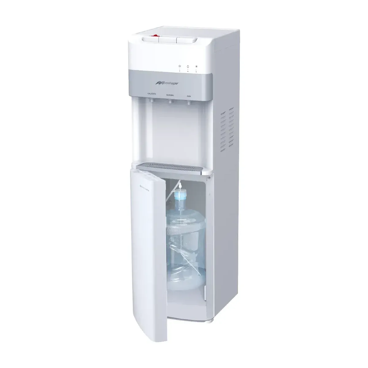 Galería 1 de Enfriador de Agua Mirage Blanco con Gaveta Garrafón Abajo (MDD3HD)