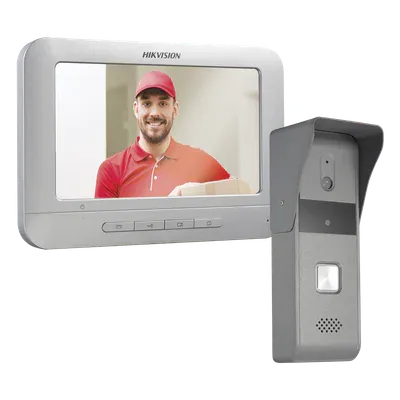 Galería 1 de Kit de Videoportero Analógico Hikvision 7" con Frente Metálico