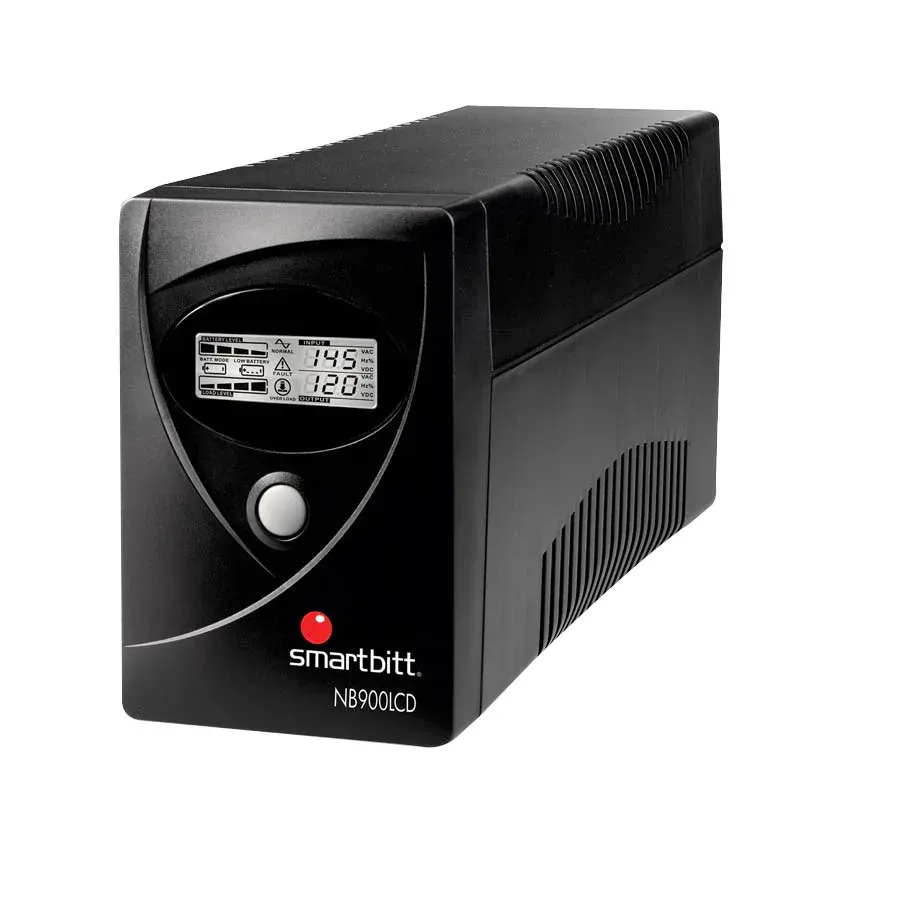 Galería 2 de NO-BREAK INTERACTIVO  SMARTBITT  SBNB900LCD   900VA - 450W, CLAVIJA NEMA 5-15P, 6 CONTACTOS TIPO NEMA 5-15R CON RESPALDO DE BATERIAS, REGULACION Y SUPRESION DE PICOS,  PUERTO USB Y...