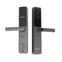 Vista 3 de Cerradura Inteligente / Wi-Fi / Bluetooth  / Códigos Temporales Para Visitantes / Lectura de Huella / Lectura de Tag / Contraseña /  Botón para Timbrar / Apertura Remota /  Alarma Anti-intrusión /  No Requiere HUB
