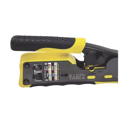 Galería 4 de Ponchadora/Pelacables/Cortacables con Matraca para Conectores Pass-Thru RJ45 y Conectores Estándar RJ11/RJ12.