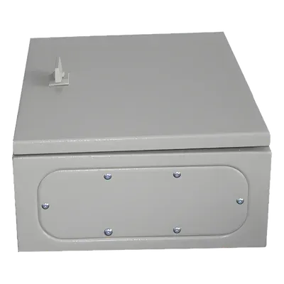 Galería 2 de Gabinete de Acero IP66 Uso en Intemperie (250 x 300 x 150 mm) con Placa Trasera Interior Metálica y Compuerta Inferior Atornillable (Incluye Chapa y Llave T).
