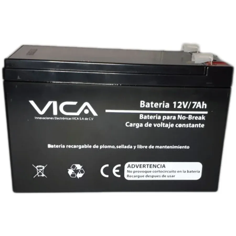 Galería 2 de BATERIA DE REEMPLAZO VICA 12V 7AH, GENERICA COMPATIBLE CON EL 80% DE NO BREAKS DE OTRAS MARCAS, 1 AÑO DE GARANTIA