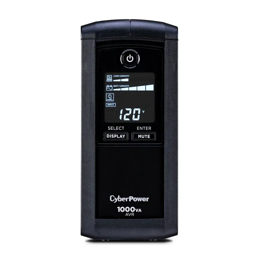 Galería 2 de NO BREAK CYBERPOWER CP1000AVRLCD 1000 VA - 600 WATTS, INTERACTIVO,TORRE, 9 NEMA 5-15R, 5 RESPALDO Y 4 SUPRESIN, 3 AÑOS DE GARANTA, INCLUYENDO BATERA.