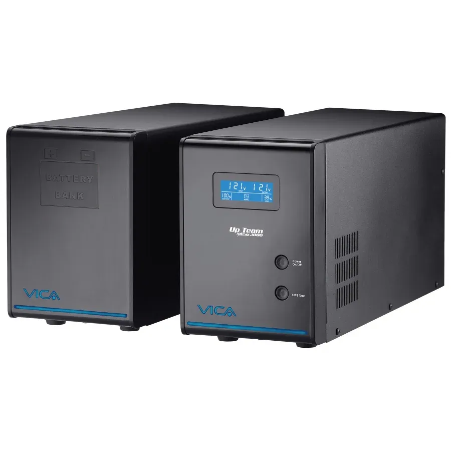 Galería 2 de NO BREAK 3000VA 1800WATTS PANTALLA LDC SOFTWARE DE MONITOREO 4 TOMAS REGULADAS Y RESPALDADAS TIPO NEMA 5-15R PUERTO RJ11 Y RJ45 CERTIFICADO NOM 60 MINUTOS DE