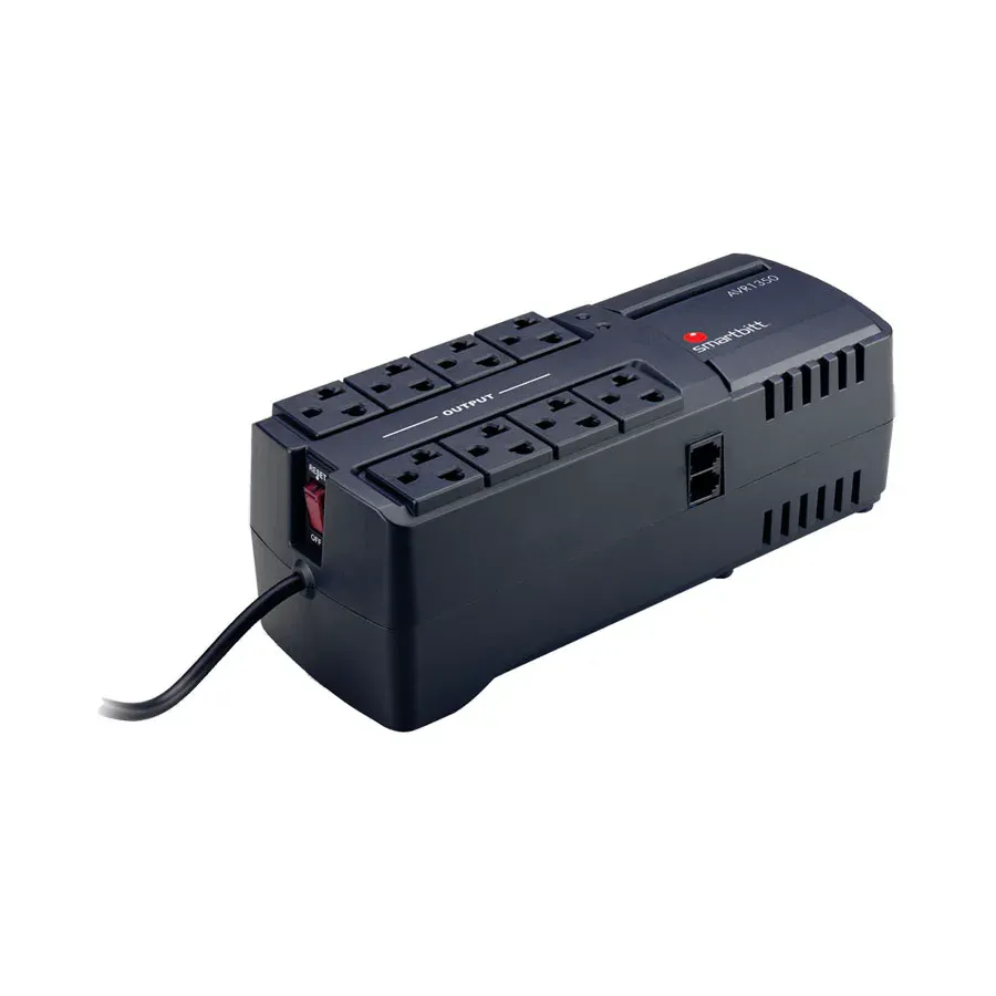 Galería 2 de REGULADOR DE VOLTAJE SMARTBITT  SBAVR2200  2200VA - 1100W, 8 CONTACTOS, PROTECCIN DE LNEA TELEFNICA RJ-11