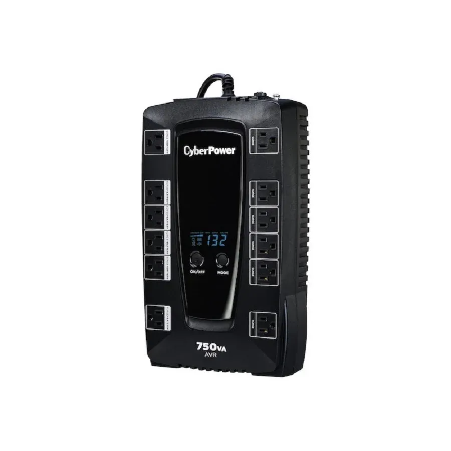 Galería 2 de NO BREAK CYBERPOWER AVRG750LCD 760VA - 450 WATTS, INTERACTIVO, TORRE, PANTALLA LCD, 12 NEMA 5-15R, 6 RESPALDO Y 6 SUPRESIN, 3 AÑOS INCLUYENDO BATERA.