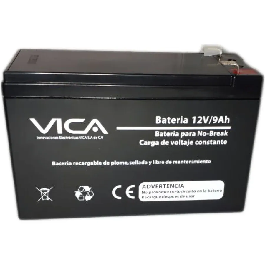 Galería 2 de BATERIA DE REEMPLAZO VICA 12V 9AH, GENERICA COMPATIBLE CON EL 80% DE NO BREAKS DE OTRAS MARCAS, 1 AÑO DE GARANTIA
