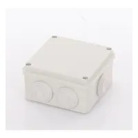 Vista 3 de Caja Derivación-Conexión de Plástico (100 X 100 X 54 mm) con 7 Glándulas de Goma. Para Instalaciones Comerciales, Residenciales e Industriales. Incluye Tornillería para su Tapa. 