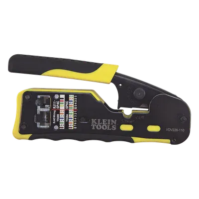 Galería 1 de Ponchadora/Pelacables/Cortacables con Matraca para Conectores Pass-Thru RJ45 y Conectores Estándar RJ11/RJ12.