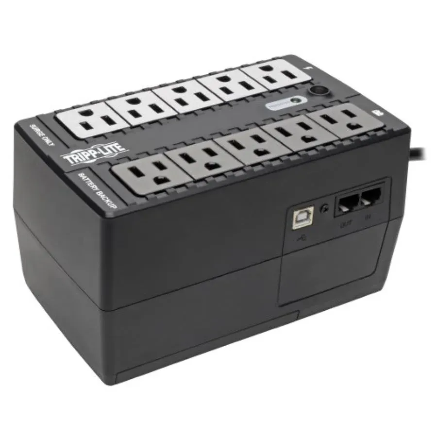 Galería 2 de NO BREAK TRIPP LITE NTERNET600U, UPS STANDBY DE 600VA 325W - 10 TOMACORRIENTES NEMA 5-15R, 120V, 50HZ - 60HZ, USB, CLAVIJA 5-15P, INSTALACIóN EN PARED O ESCRITORIO.GARANTIA 3 AÑOS