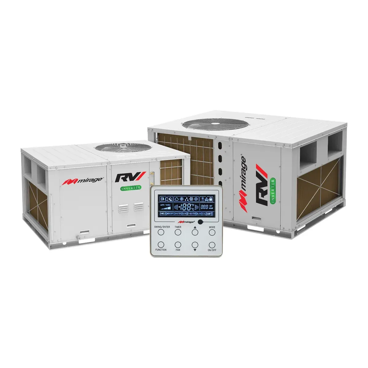 Galería 1 de Paquete Roof Top Inverter Mirage 5 Toneladas Frío y Calor 220/1/60 16 SEER (MQ0661M)