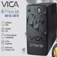 Vista 3 de NO BREAK UPS VICA 500VA - 240W 6 TOMAS REGULADAS Y RESPALDADAS NEMA5-15R
