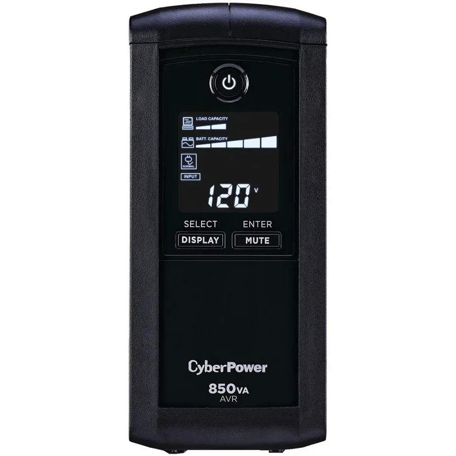 Galería 2 de NO BREAK CYBERPOWER CP850AVRLCD 850VA - 510 WATTS, INTERACTIVO,TORRE, 9 NEMA 5-15R, 5 RESPALDO Y 4 SUPRESIN, 3 AÑOS DE GARANTA, INCLUYENDO BATERA.