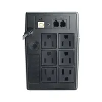 Vista 4 de NO-BREAK INTERACTIVO  SMARTBITT  SBNB900LCD   900VA - 450W, CLAVIJA NEMA 5-15P, 6 CONTACTOS TIPO NEMA 5-15R CON RESPALDO DE BATERIAS, REGULACION Y SUPRESION DE PICOS,  PUERTO USB Y...